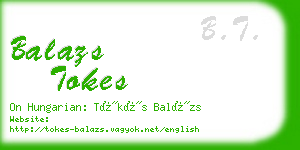 balazs tokes business card